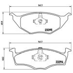 Bromsbeläggssats, skivbroms BREMBO P 85 055