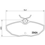 Bremsbelagsatz, Scheibenbremse BREMBO P 36 013