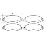 Bromsbeläggssats, skivbroms BREMBO P B1 002