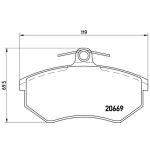 Juego de pastillas de freno, freno de disco BREMBO P 85 093