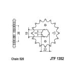 Tandwiel achter JT JTF1352,14