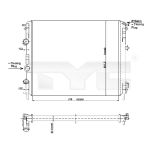 Radiateur moteur TYC 728-0010