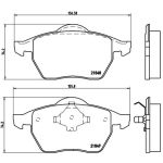 Jeu de plaquettes de frein à disque BREMBO P 85 039