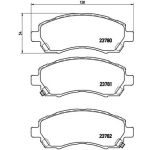 Bromsbeläggssats, skivbroms BREMBO P 78 009