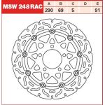 Disco de freno TRW MSW248RAC, 1 Pieza