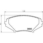 Jeu de plaquettes de frein à disque BREMBO P 49 034