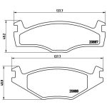 Remblokkenset, schijfrem BREMBO P 85 012