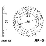 Kettenrad hinten JT JTR468,36