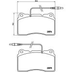 Jeu de plaquettes de frein, frein à disque BREMBO P 23 082
