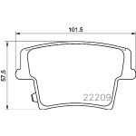 Bromsbeläggssats, skivbroms BREMBO P 11 040