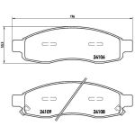 Bromsbeläggssats, skivbroms BREMBO P 58 001