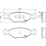 Bromsbeläggssats, skivbroms BREMBO P 23 040