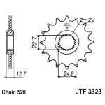 Kettenrad hinten JT JTF3323,22