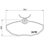Jeu de plaquettes de frein, frein à disque BREMBO P 36 015