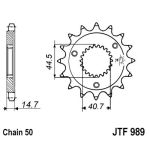 Kettenrad JT JTF989,21