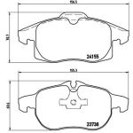 Bromsbeläggssats, skivbroms BREMBO P 10 011