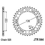 Couronne moto arrière JT JTR844,44