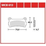 Jeu de plaquettes de frein TRW MCB613