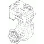 Compressor, pneumatisch systeem WABCO 912 117 000 0