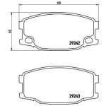 Jeu de plaquettes de frein, frein à disque BREMBO P 54 035