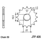 Kettenrad hinten JT JTF435,15