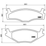 Juego de pastillas de freno, freno de disco BREMBO P 85 005