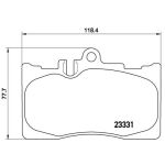 Jeu de plaquettes de frein, frein à disque BREMBO P 83 058