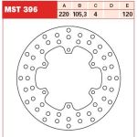 Disque de frein TRW MST396, 1 Pièce