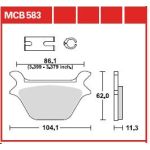 Conjunto de pastilhas de travão TRW MCB583