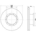 Disco freno TEXTAR 93117800 anteriore, ventilato, 1 pezzo