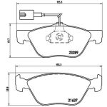 Bromsbeläggssats, skivbroms BREMBO P 23 077