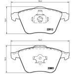Bromsbeläggssats, skivbroms BREMBO P 10 012