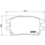 Jeu de plaquettes de frein, frein à disque BREMBO P 56 050