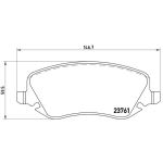 Jeu de plaquettes de frein, frein à disque BREMBO P 23 088