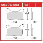 Jeu de plaquettes de frein TRW MCB793RSI Keine Strassenzulassung