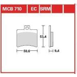 Jeu de plaquettes de frein à disque TRW MCB710SRM