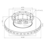 Disque de frein PETERS 016.284-00A