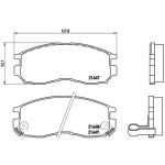 Bromsbeläggssats, skivbroms BREMBO P 54 014