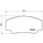 Bromsbeläggssats, skivbroms BREMBO P 24 023