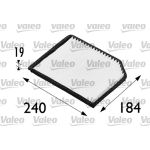 Filtre, air de l'habitacle VALEO ESSENTIAL VALEO 698173