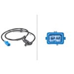 Sensor do ABS traseiro, direito HELLA 6PU 009 106-541