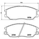 Bromsbeläggssats, skivbroms BREMBO P 30 028
