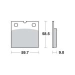 Jeu de plaquettes de frein à disque TRW MCB533SV