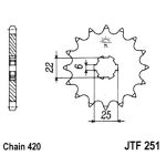 Kettenrad JT JTF251,16