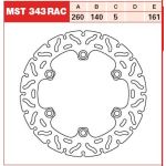 Disque de frein TRW MST343RAC, 1 Pièce