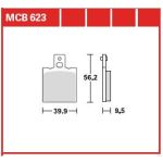 Remblokset, schijfrem TRW MCB623