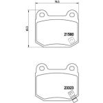 Juego de pastillas de freno, freno de disco BREMBO P 56 048