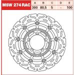 Disco de freno TRW MSW274RAC, 1 Pieza