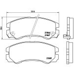 Bromsbeläggssats, skivbroms BREMBO P 59 020