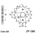 Tandwiel voor JT JTF1265,13